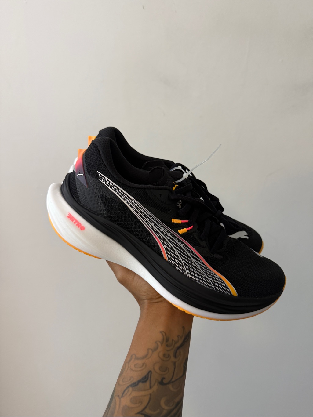 Puma Deviate Nitro 3 Black Sun Stream Hybrid Hyrox Trainers